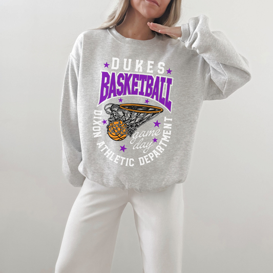 Dixon Dukes Basketball Game Day Crewneck | Dixon Athletic Department Sweatshirt