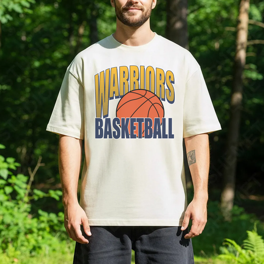 Warriors Basketball Comfort Colors® Tee | Vintage Inspired Game Day Graphic T-Shirt