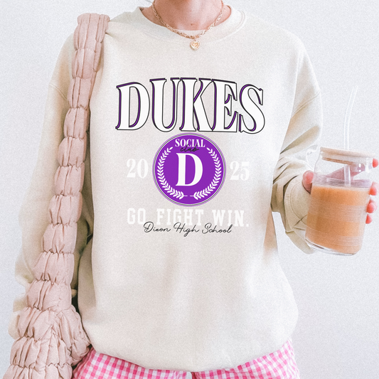 Dixon Dukes 2025 Crewneck | Go Fight Win Sweatshirt