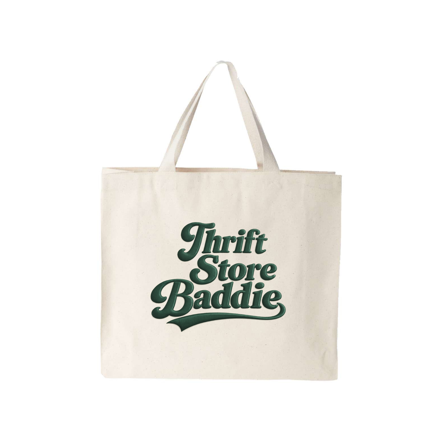 Thrift Store Baddie Canvas Tote Bag | Reusable Shopping Tote