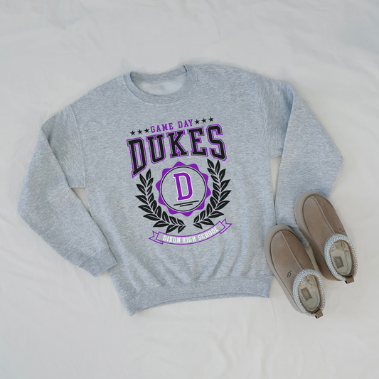 Dixon Dukes Game Day Crewneck | Dixon High School Sweatshirt