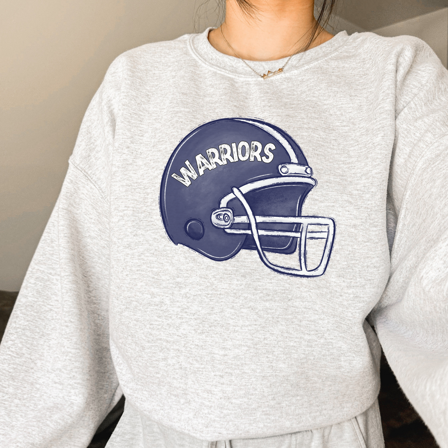 Warriors Football Helmet Sweatshirt