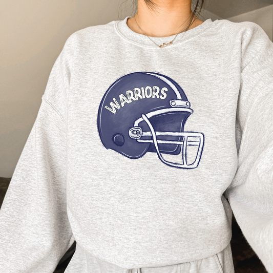 Warriors Football Helmet Sweatshirt