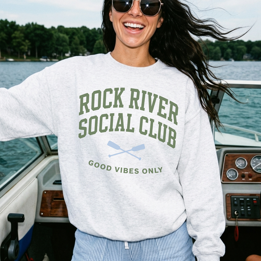 oversized river life sweatshirt midwest outfit casual boating style