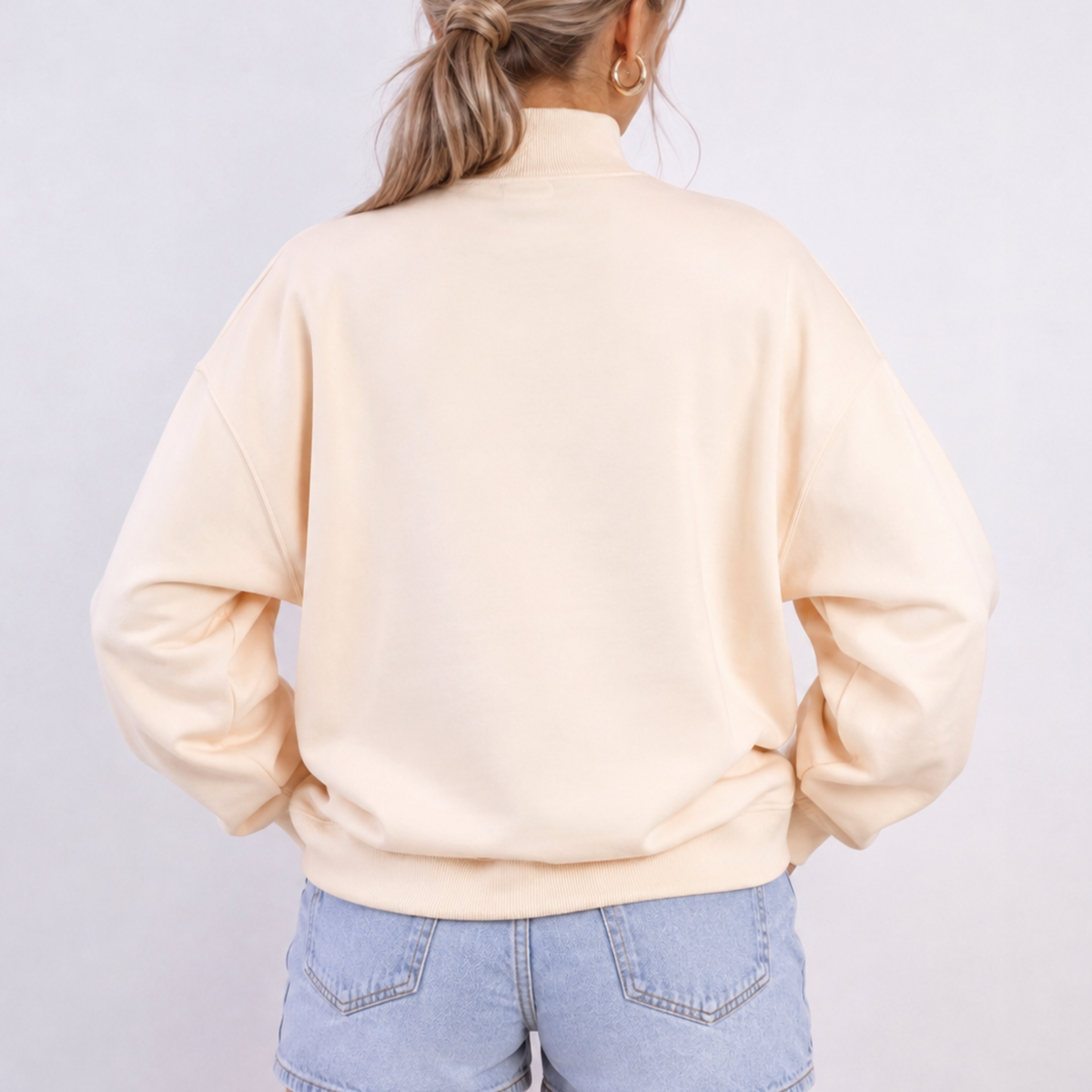 Bride Polka Dot Mock Neck Sweatshirt | Oversized Bridal Crewneck