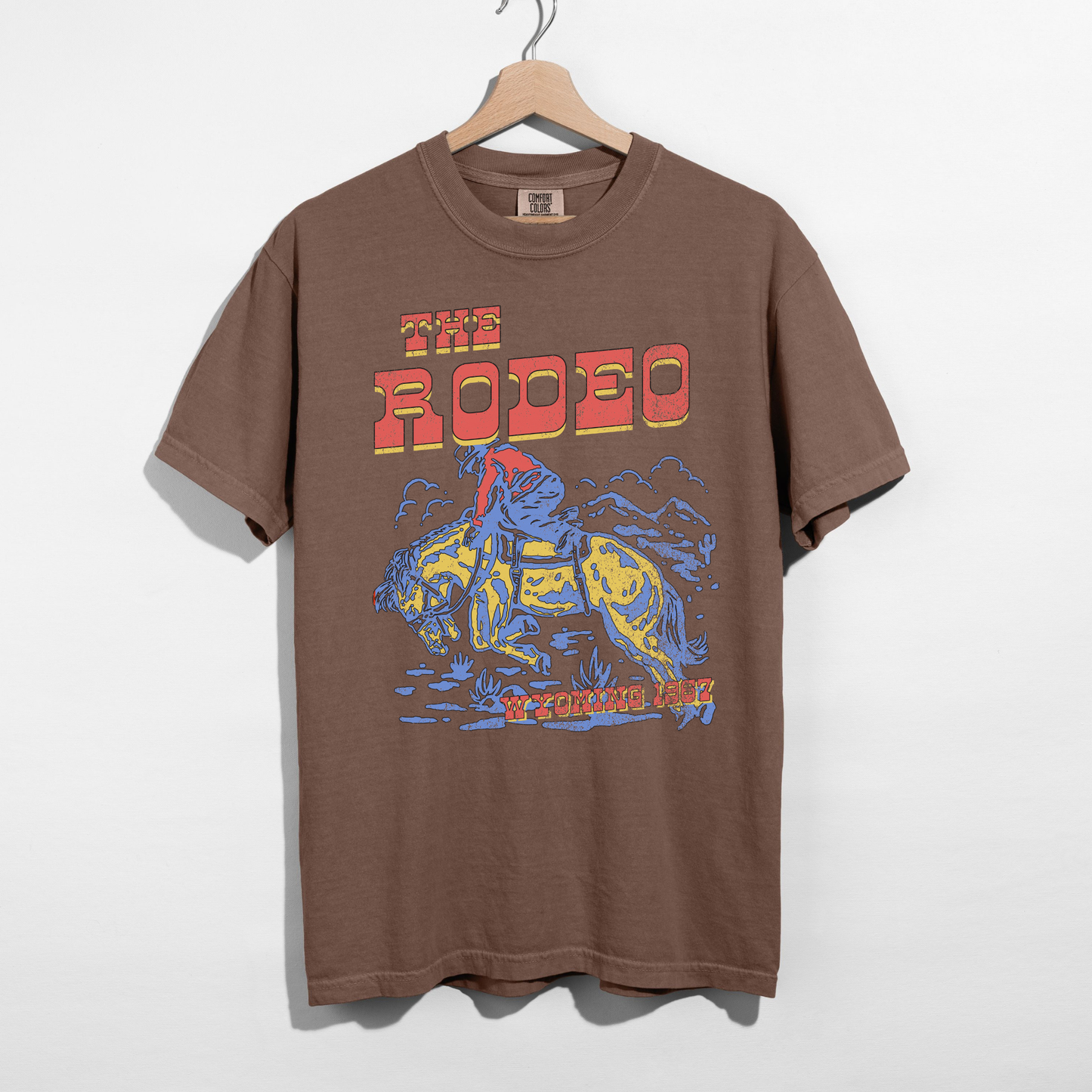brown rodeo graphic t shirt vintage western outfit tee