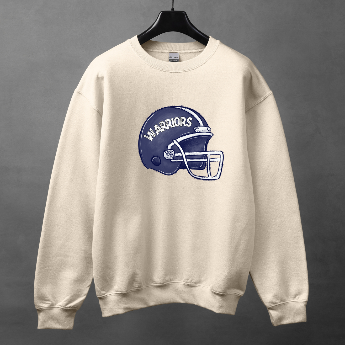 Warriors Football Helmet Sweatshirt