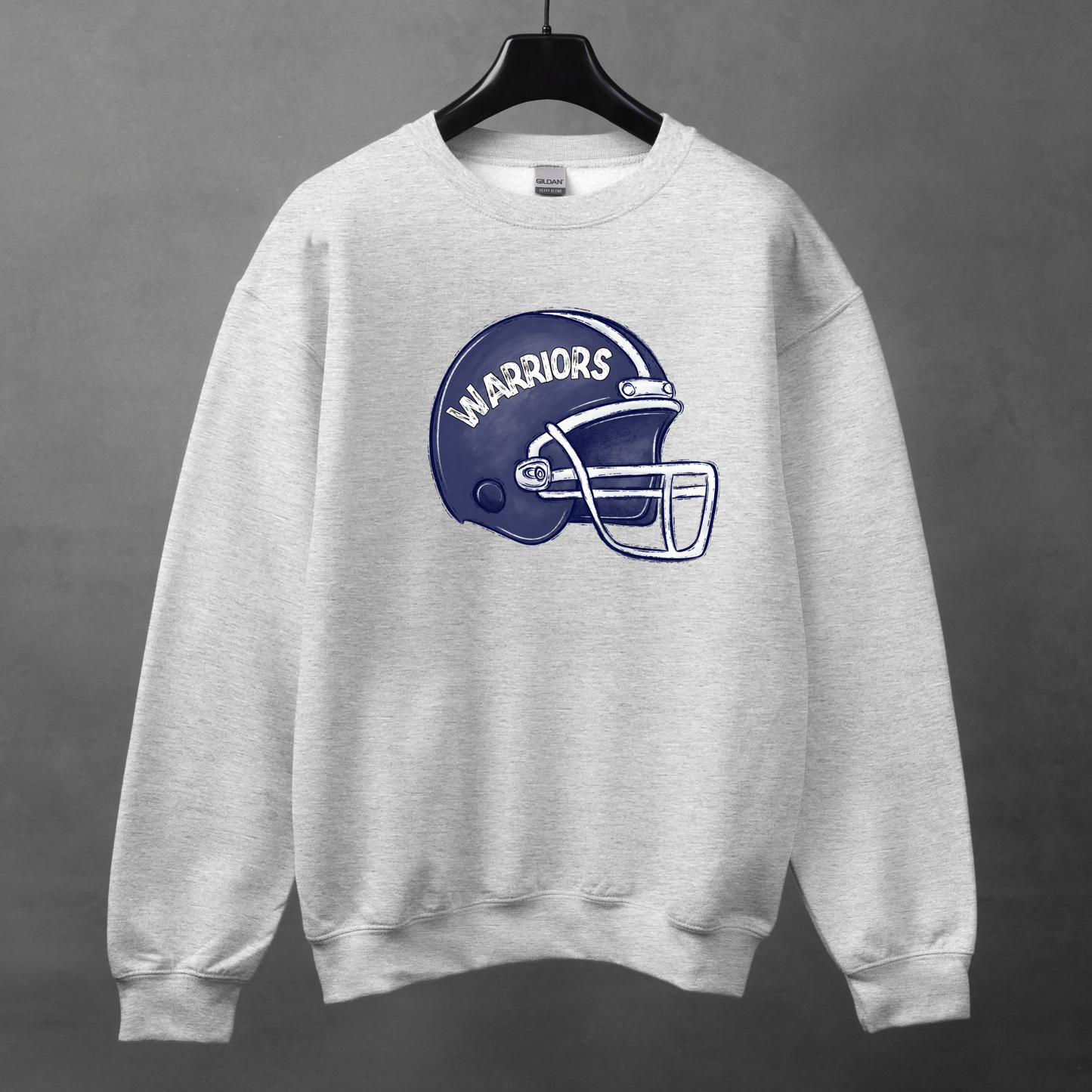 Warriors Football Helmet Sweatshirt