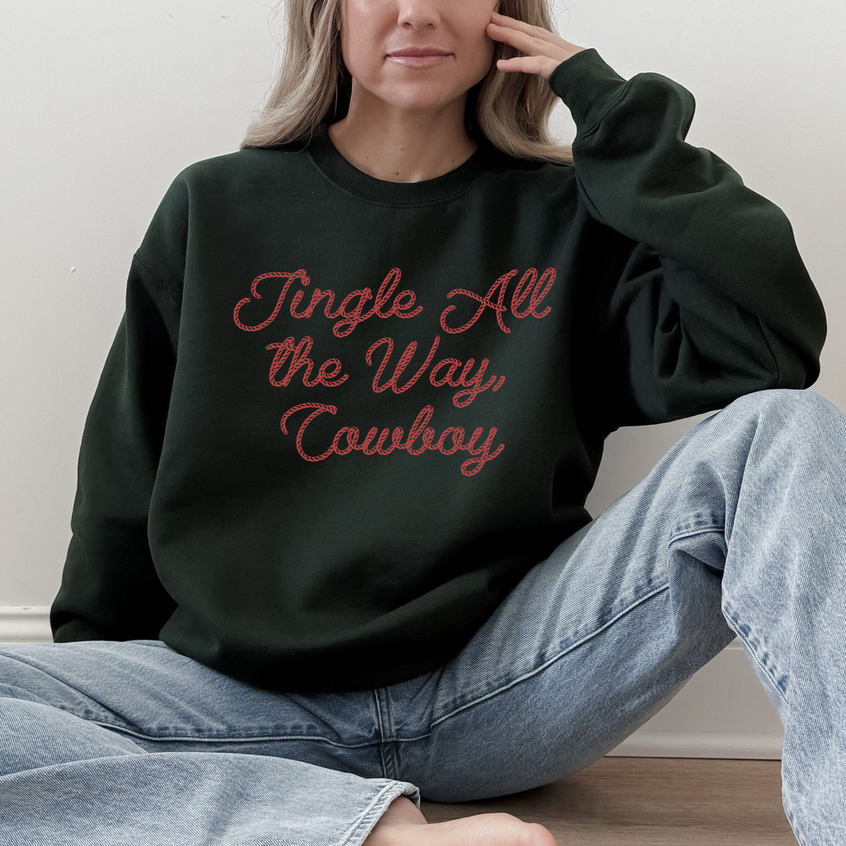 Jingle All the Way, Cowboy Crewneck Sweatshirt
