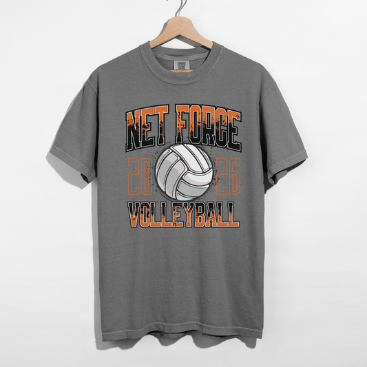 Net Force Volleyball 2026 Graphic Tee | Team Spirit Volleyball Shirt