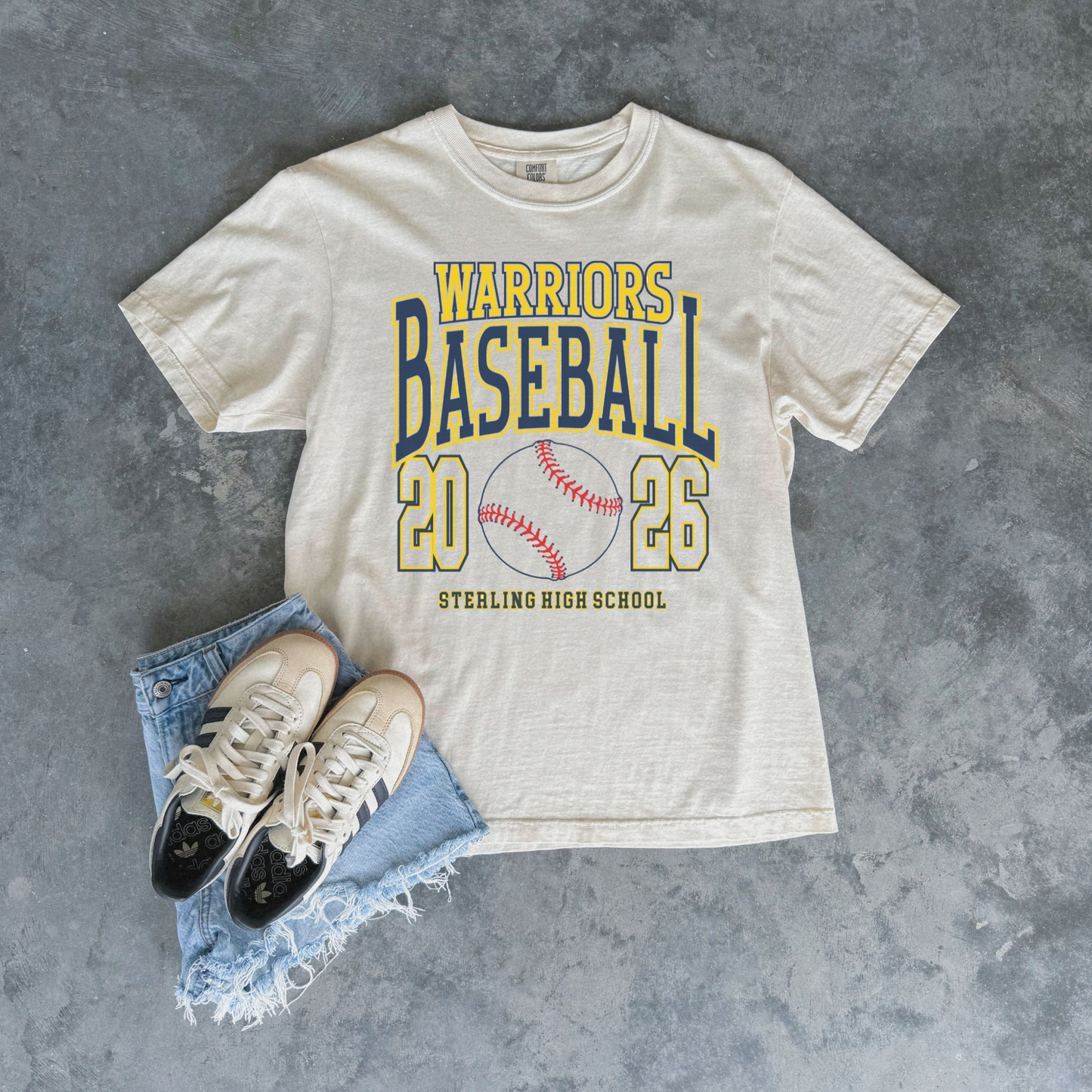 Sterling Warriors Baseball 2026 T-Shirt | High School Baseball Spirit Tee