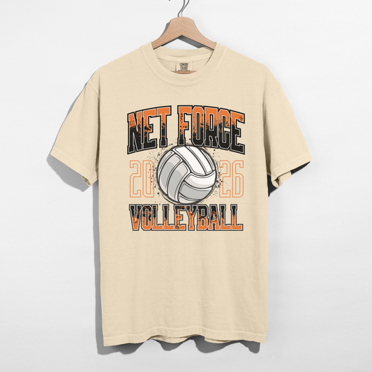 Net Force Volleyball 2026 Graphic Tee | Team Spirit Volleyball Shirt