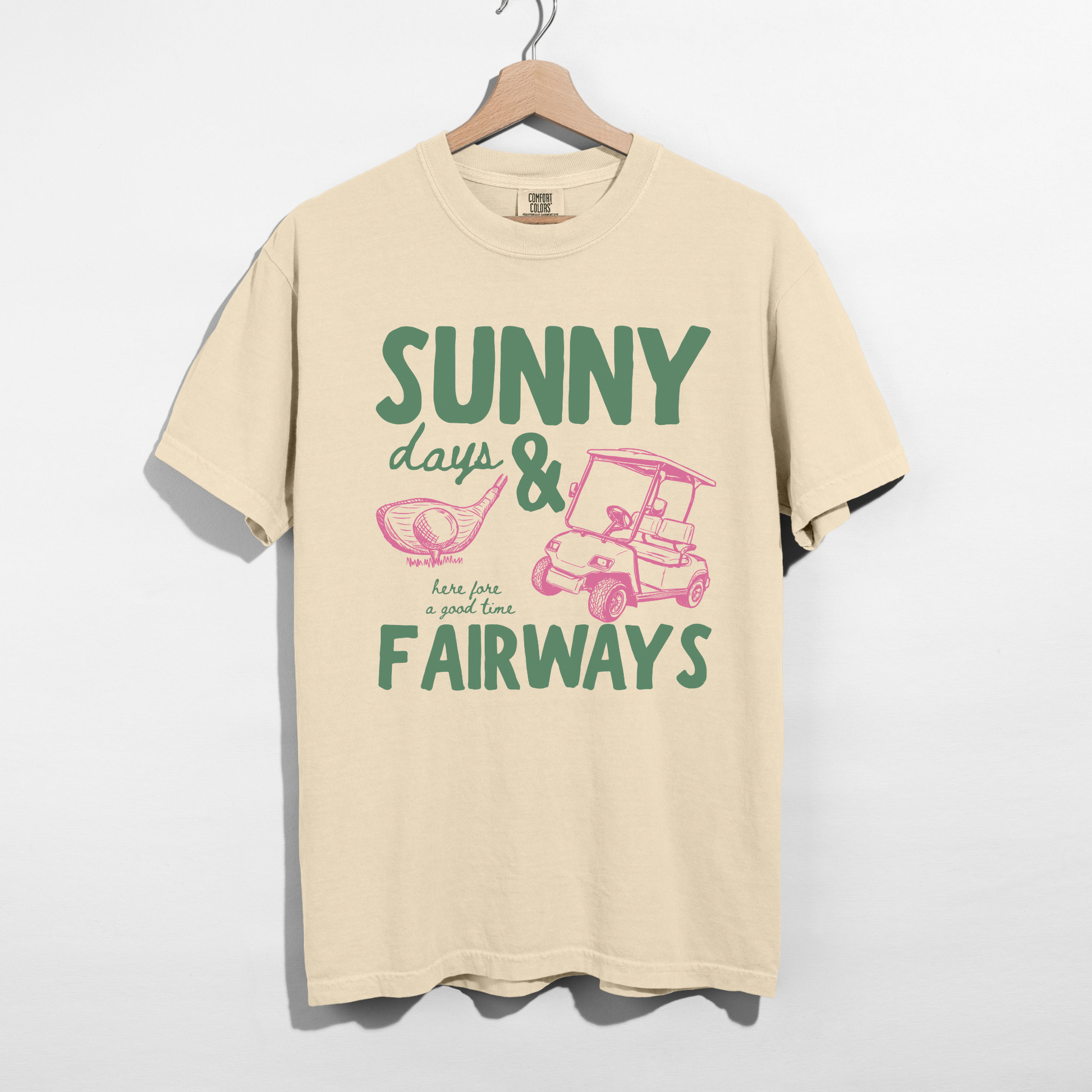 Ivory Sunny Fairways tee minimal preppy golf outfit casual summer style