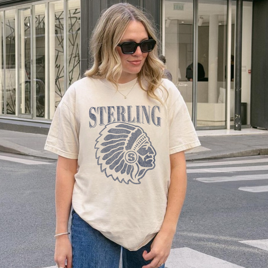 Sterling Warriors Vintage Inspired Graphic Tee | Ivory Comfort Colors Tee