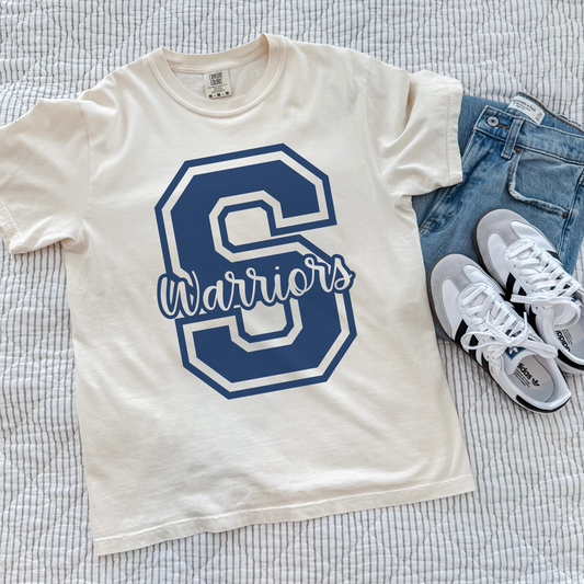 Warriors Collegiate “S” T-Shirt | Game Day Graphic Tee