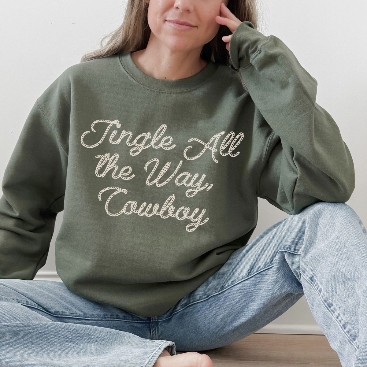 Jingle All the Way, Cowboy Crewneck Sweatshirt
