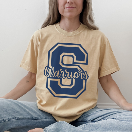 Warriors Collegiate “S” T-Shirt | Game Day Graphic Tee