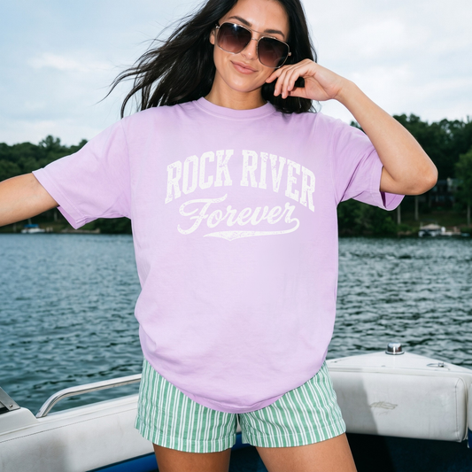 orchid comfort colors graphic tee river life outfit women