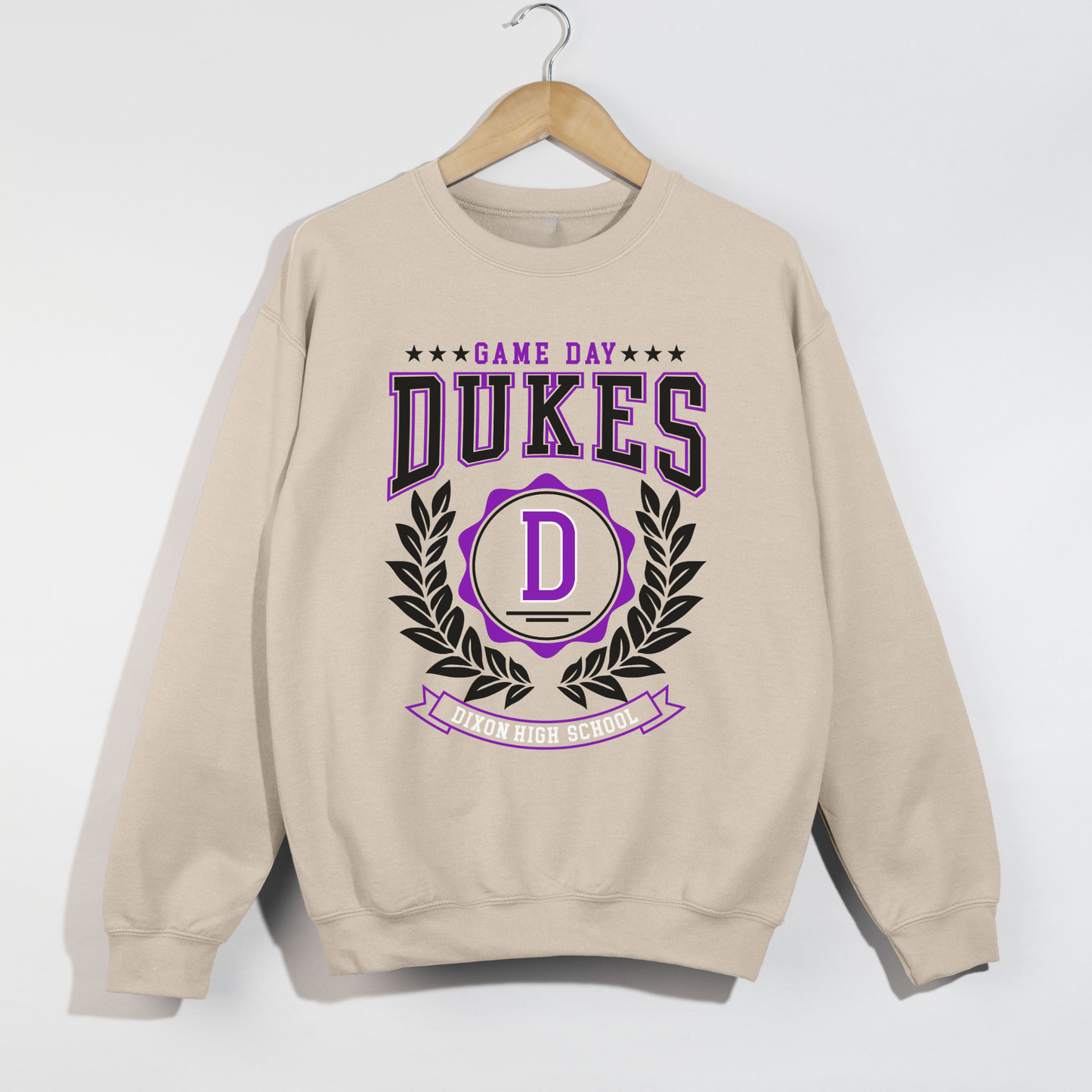 Dixon Dukes Game Day Crewneck | Dixon High School Sweatshirt
