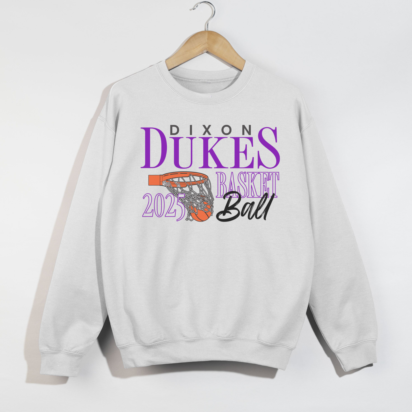 Dixon Dukes Basketball Crewneck | 2025 Game Day Sweatshirt
