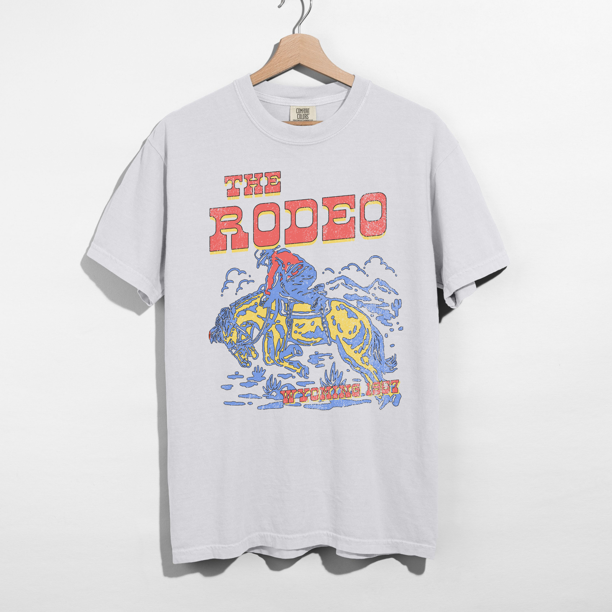 white rodeo shirt vintage western graphic tee women