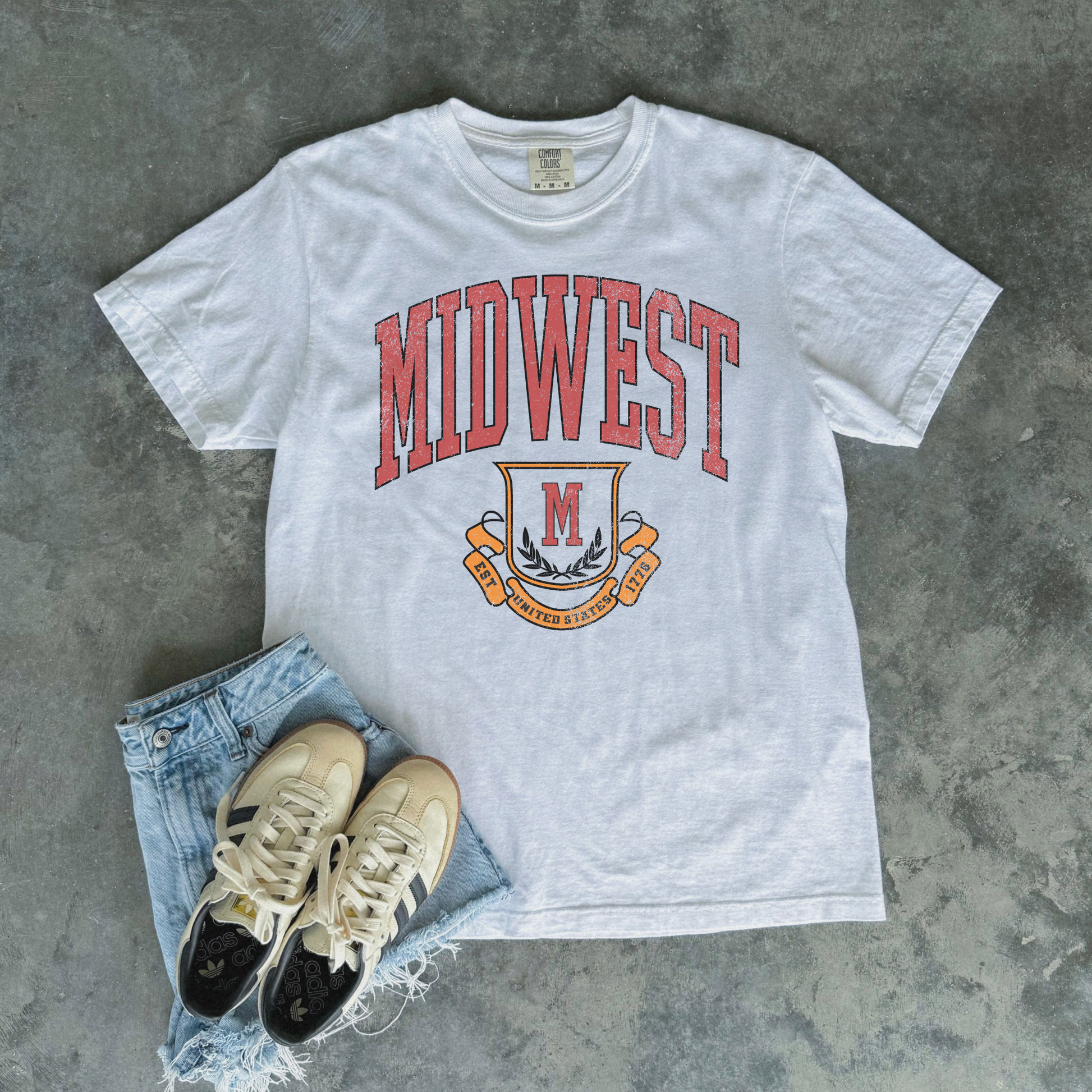 midwest shirt styled with jeans and sneakers casual outfit