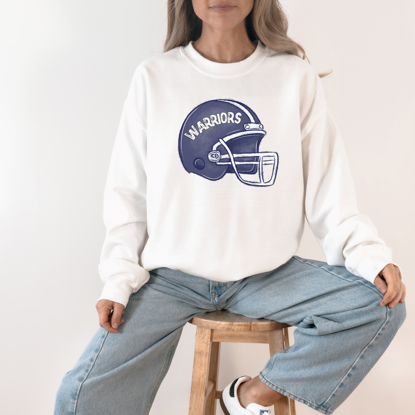 Warriors Football Helmet Sweatshirt