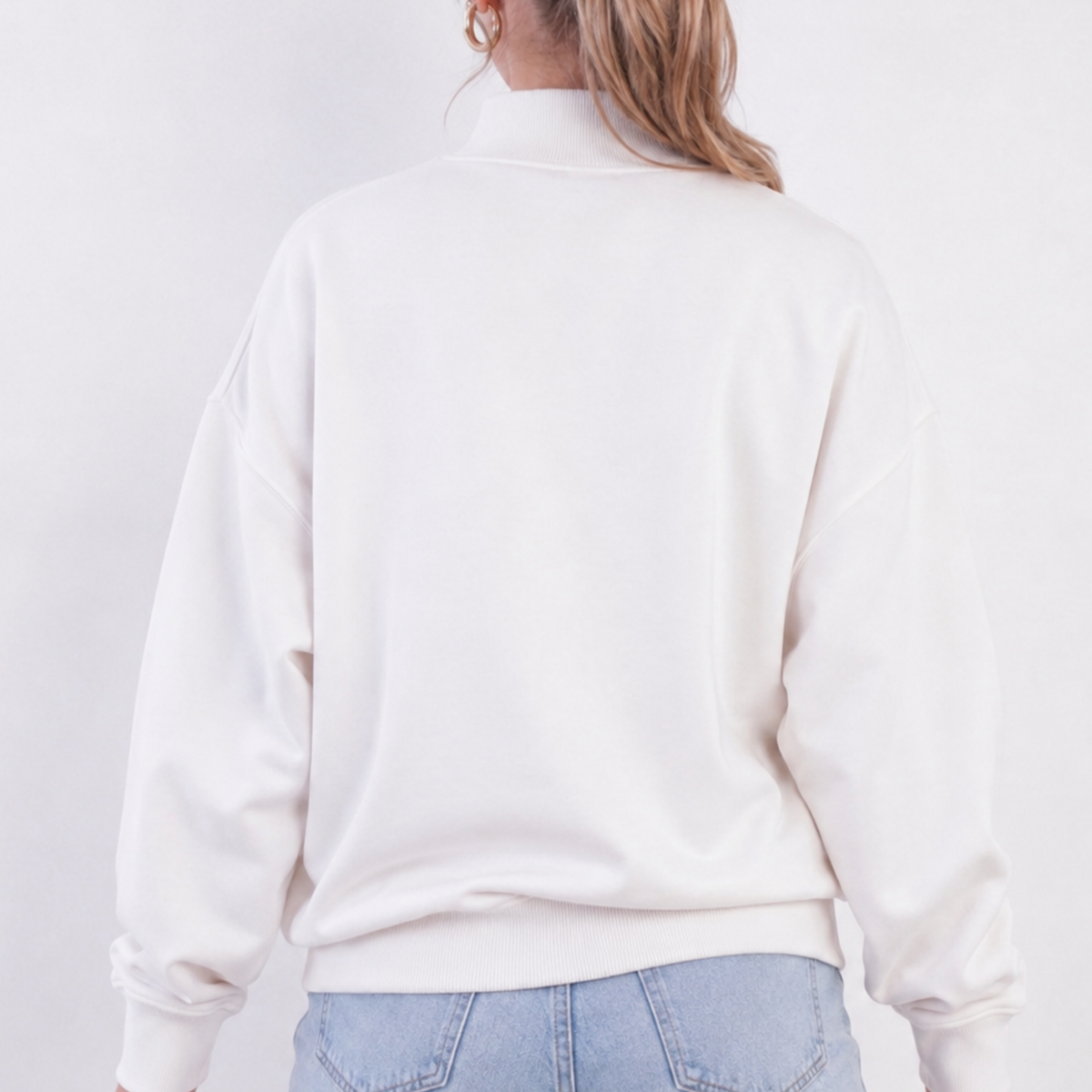 Bride Polka Dot Mock Neck Sweatshirt | Oversized Bridal Crewneck
